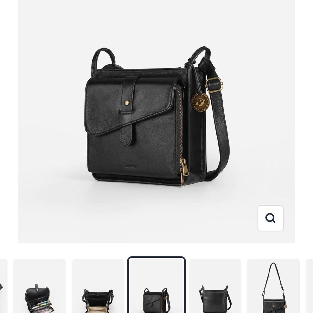 Minooy mini leather cross bag black